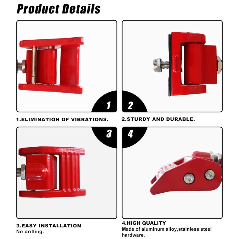 WWFGYX Hood Latches Catch Kit for Jeep Wrangler JK JL & Gladiator JT (2007-2024) - Red - Image 4