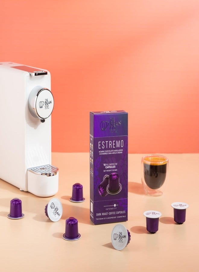 THE BEAN CO كبسولات قهوة ألومنيوم من ذا بين كو روستر إستريمو | ١٠ كبسولات قهوة - درجة التحميص ١٠ | تحميص داكن | ١٠٠٪ أرابيكا | كبسولات قهوة سويسرية الصنع - Image 3
