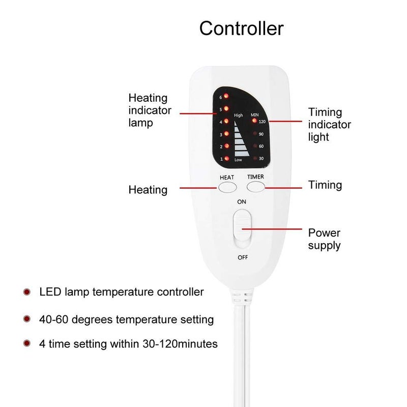 woobles Electric Blanket Heating Cushion Heated Multifunctional Electric Winter Warm Heating Blanket Office Home Chair Pad Mat 6-speed Temperature Control and 4 Time Settings Safe and Comfortable to Use(US) - Image 3