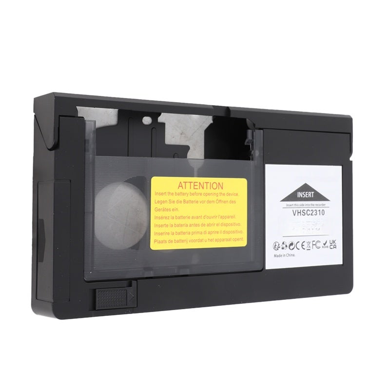 VHSC Cassette Adapter, 1 AA Battery Powered - One Touch Control, Playback Recording Converter for Vintage Footage Viewing, Home Entertainment & Senior Users - Image 1