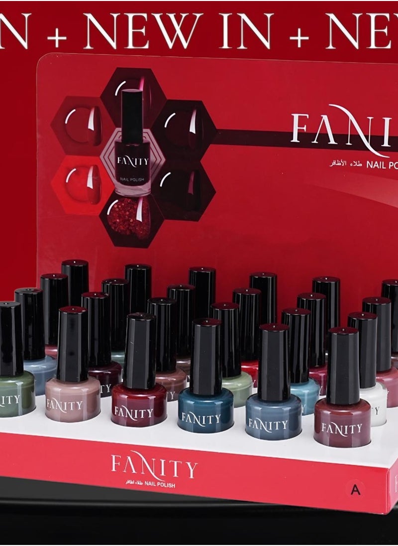 FANITY New Pure Color Gel Nail Polish 24pcs 