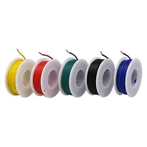 striveday 22 AWG Flexible PVC Wire Electric Wire 22 Gauge Tinned Copper Hook Up Wire 300V Cables Electronic Stranded Wire Cable Electrics DIY Box - Image 5