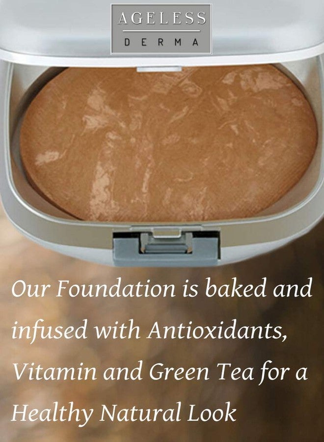 Ageless Derma Mineral Baked Foundation Makeup- A Vegan -Paraben - Gluten and Cruelty Free Powder Foundation (Mega Beige) - Image 5