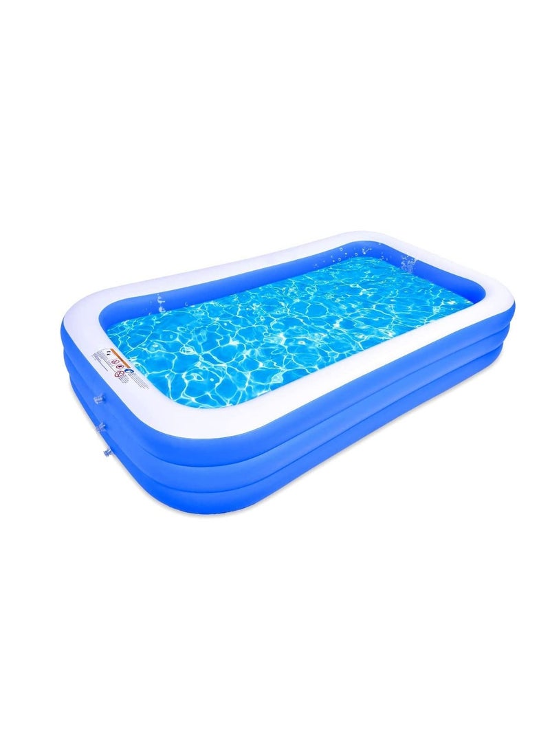 GGEROU Inflatable Swimming Pool,Thickened Full-Sized Above Ground Kiddie Inflatable Family Swimming Lounge Pool for Kids & Adults,(82 x 55 x 22Inch) - Image 1