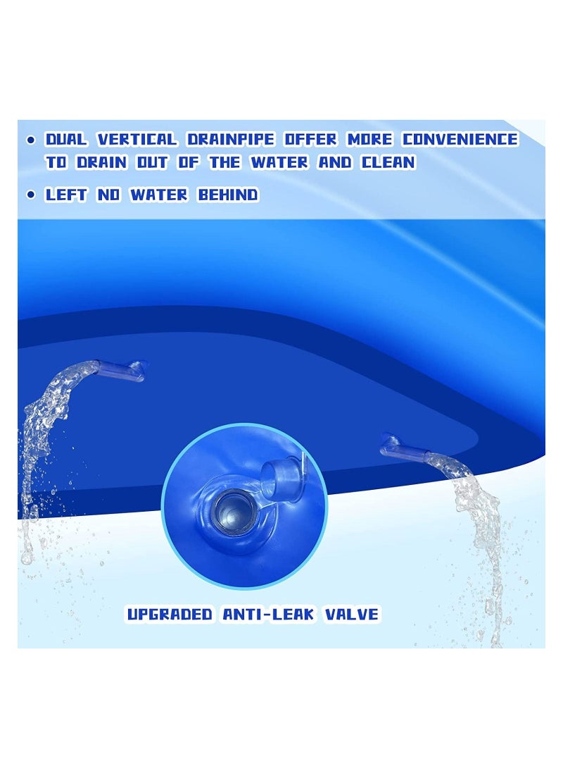 GGEROU Inflatable Swimming Pool,Thickened Full-Sized Above Ground Kiddie Inflatable Family Swimming Lounge Pool for Kids & Adults,(82 x 55 x 22Inch) - Image 2