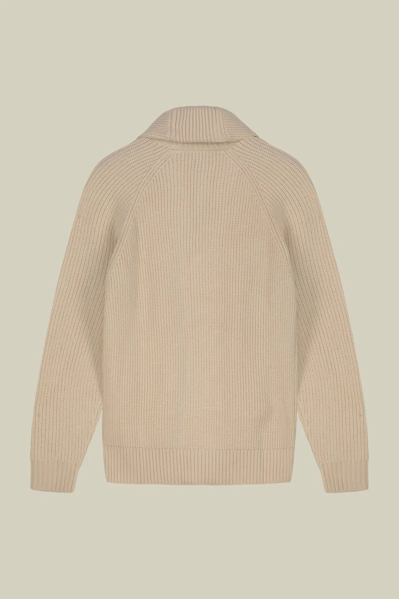 Doppelganger Men's regular fit English knit cardigan - LT Beige