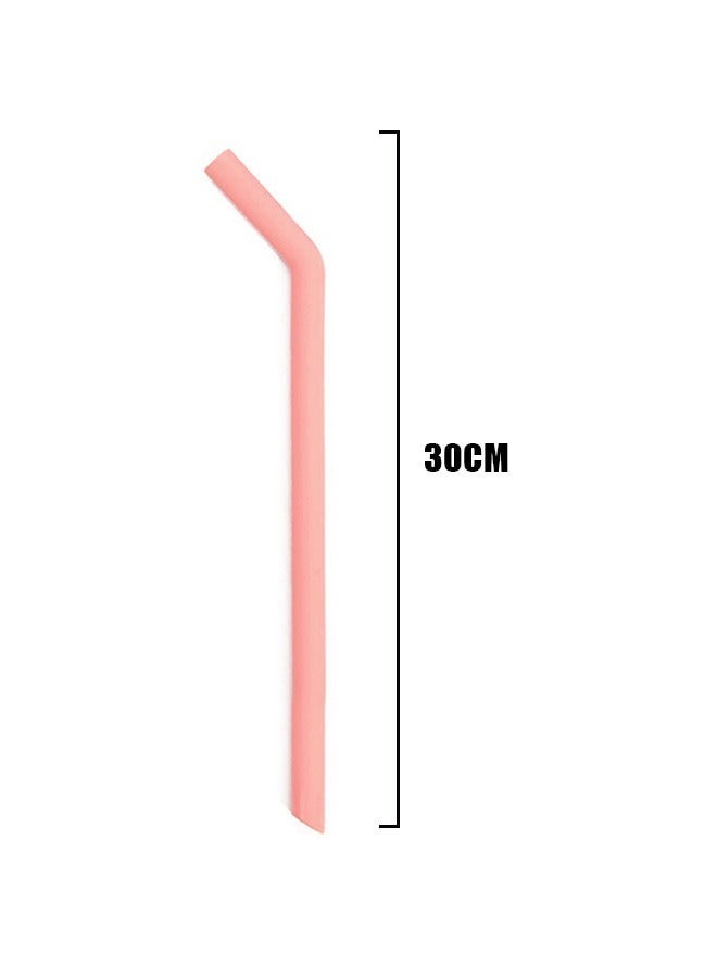 3 Pcs Reusable Silicone Straws, Food Grade BPA Free Non Rubber Straw, Bendable Straws for Kids Toddlers (Pink+Green+Yellow) - Image 3