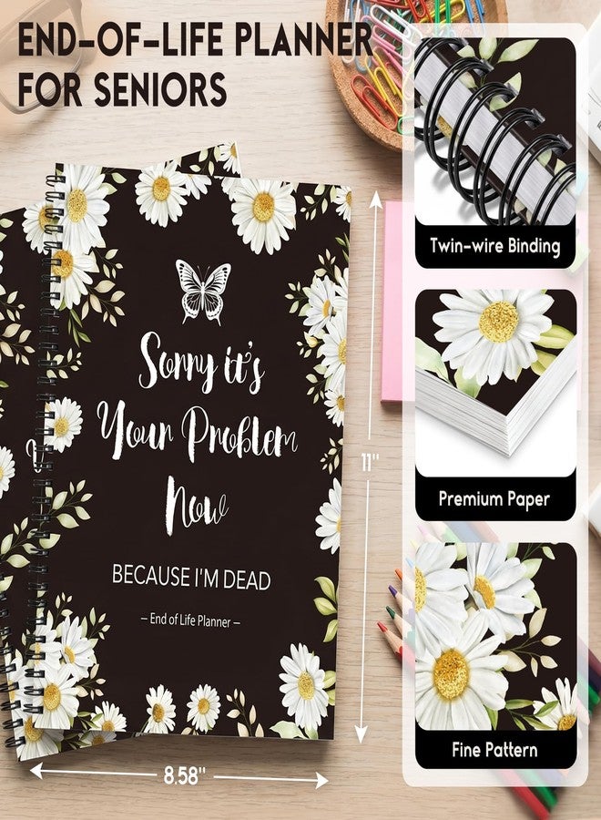 Phyxin Spiral End of Life Planner, Large A4 Size Im Dead Now What Planner-8.58'' x 11'', Guided End Of Life Planner Organizer Binder for Final Arrangements & Important Affairs, Floral - Image 4