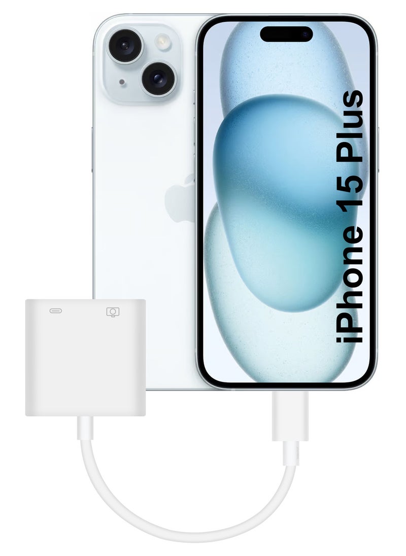 (For Apple iPhone iPhone 15 Plus) USB-C Camera Adapter Plug and Play 3.0 OTG Adapter with Charging Port Support Card Reader, USB Flash Drive, Keyboard and Mouse  - Image 1