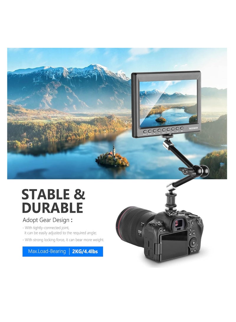 Neewer Neewer ST20 Articulating Magic Arm with Super Clamp – 11" Adjustable Friction Arm for Camera Monitors, LED Lights, and Microphones - Image 5