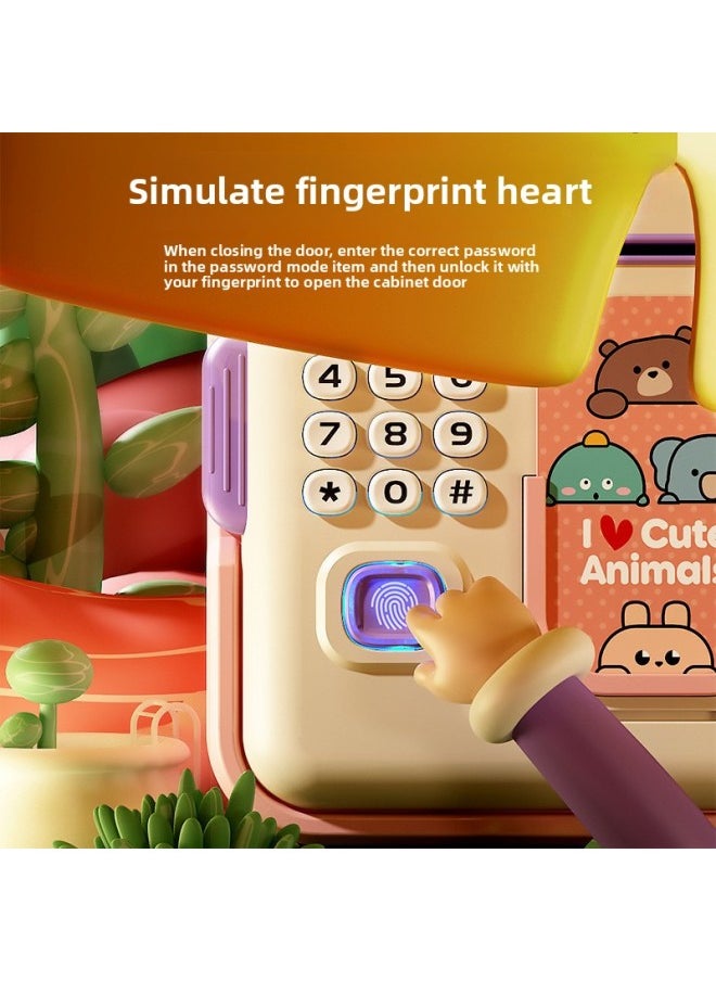 Generic Piggy Bank 2025 Only Children's Password Piggy Bank Is Desirable To Store Boys And Girls Birthday Dragon-Colour:[fingerprint Password-battery] Brown Brown Bear  - Image 5