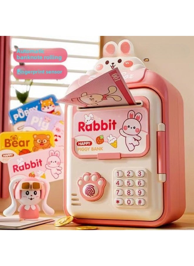 Generic Piggy Bank 2025 Only Children's Password Piggy Bank Is Desirable To Store Boys And Girls Birthday Dragon-Colour:[fingerprint Password-battery] Brown Brown Bear  - Image 2
