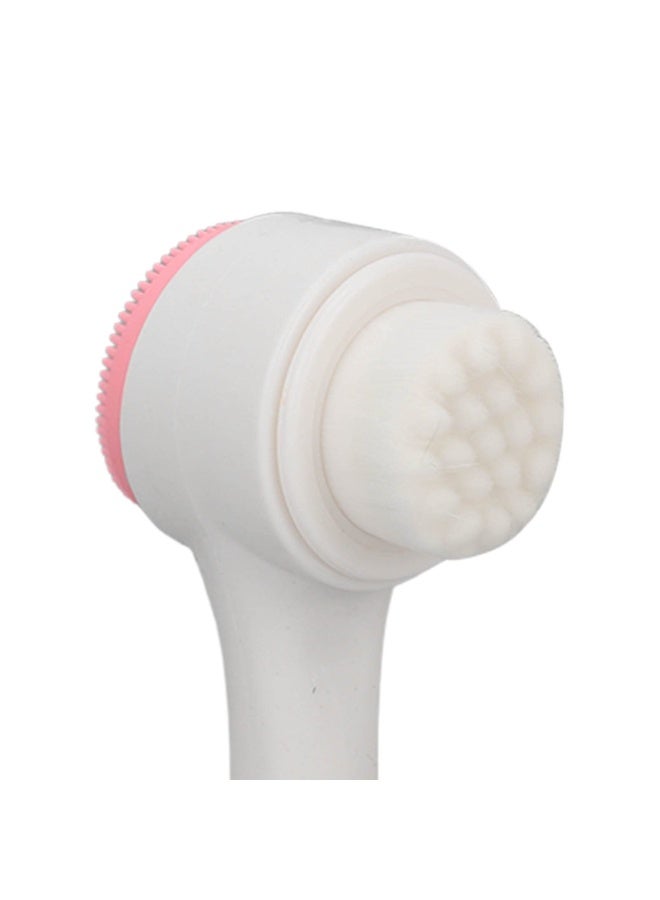 Double Face Cleanser Face Brush Soft Hair Silicone Face Washer Manual Makeup Remover Deep Cleansing Brush Random Color - Image 4