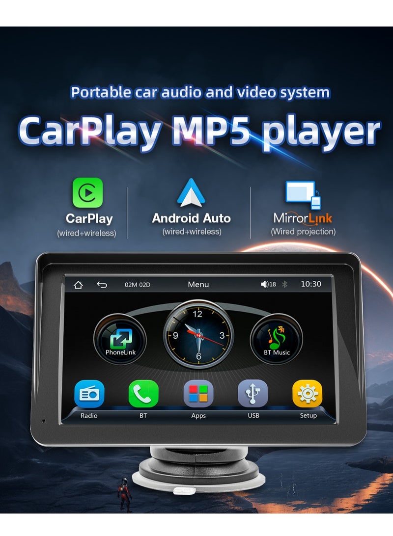 Generic 7 Inch HD Touched Screen Car Bluthooth MP5 Player Black - Image 1