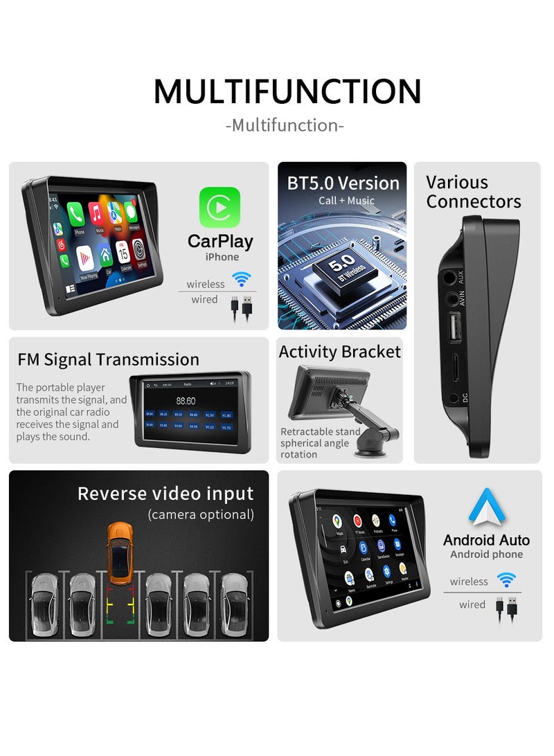 Generic 7 Inch HD Touched Screen Car Bluthooth MP5 Player Black - Image 4