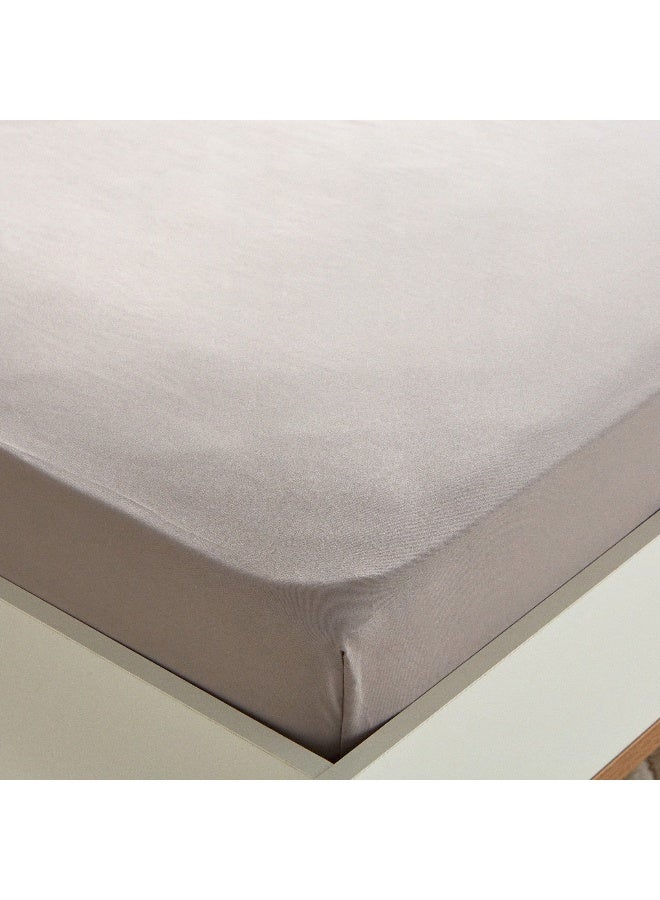 Home Box Derby Solid Microfiber Double Fitted Sheet - 140x200+25 cm - Image 4