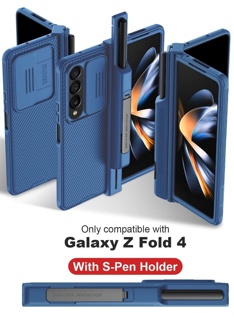 Nillkin Case Suitable for Samsung Galaxy Z Fold4 with S Pen Holder and Hinge Protector with Hidden Kickstand and Lens Slider Slim Cover - Image 2