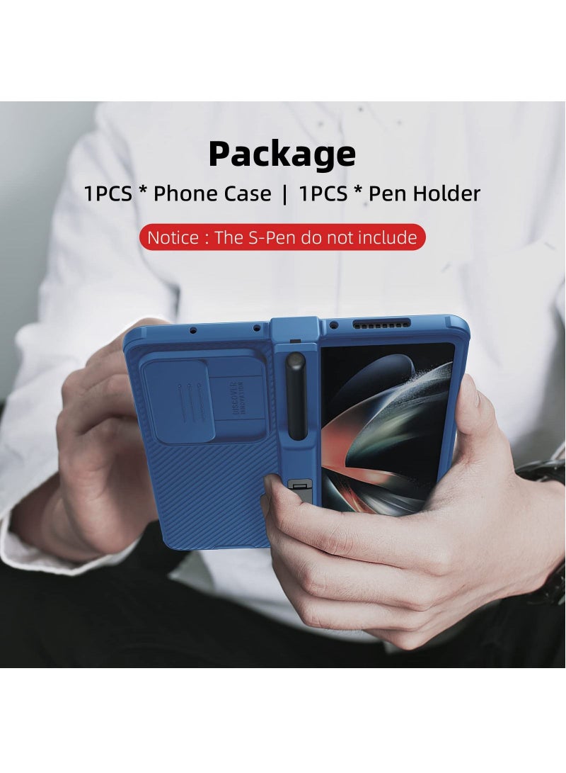 Nillkin Case Suitable for Samsung Galaxy Z Fold4 with S Pen Holder and Hinge Protector with Hidden Kickstand and Lens Slider Slim Cover - Image 4