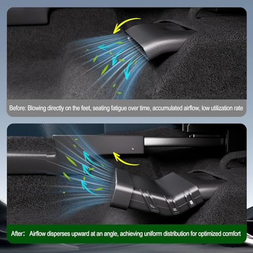 xipoqix Under Seat Vent Deflector Compatible with 2022-2025 Ford Maverick Rear Air Conditioning Vent Directional Extension Not for 2025 Lariat Replacement for 2022-2025 Ford Maverick Accessories - Image 4