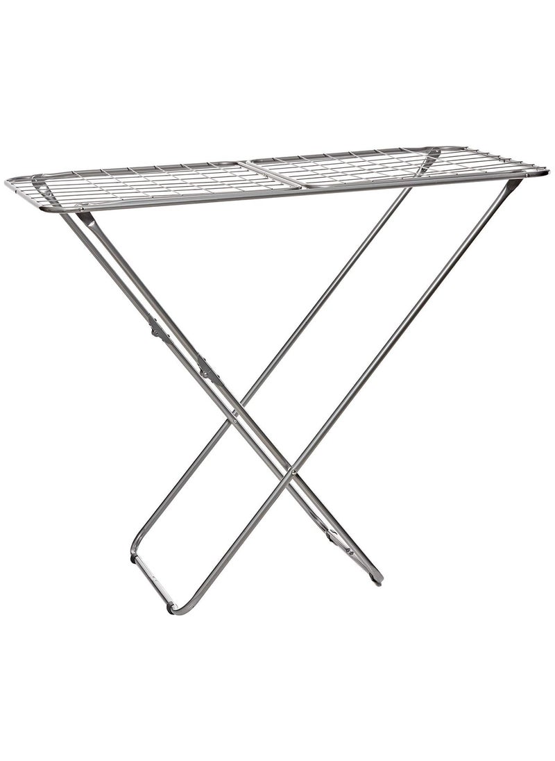 Generic Cloth Dryer, Rust Proof, Iron Wire & Frame, RF10877 Metal Drying Rack Multifunctional Air Dryer Ideal for Indoor/Outdoor Easy Store & Folding Clothes Dryer, Grey  - Image 5