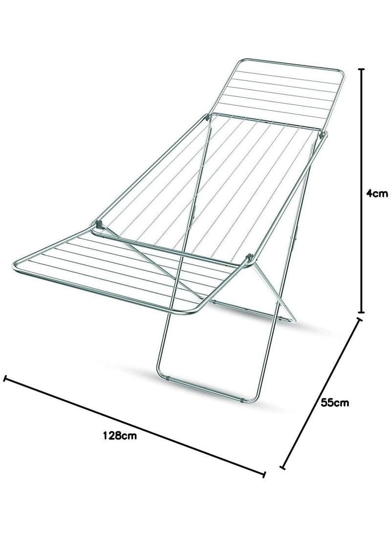 Generic Cloth Dryer, Rust Proof, Iron Wire & Frame, RF10877 Metal Drying Rack Multifunctional Air Dryer Ideal for Indoor/Outdoor Easy Store & Folding Clothes Dryer, Grey  - Image 3