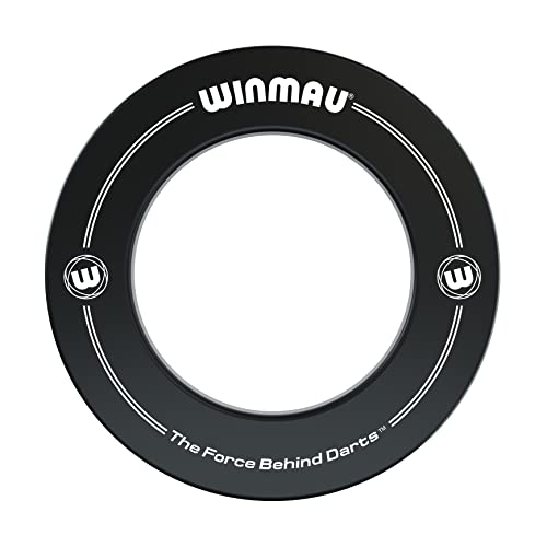 WINMAU Printed Dartboard Surround Ring Black Wall Protector for Bristle Dartboards Durable Foam Backboard 360 Dartboard Protection for Home Club Darts Setups - Image 3