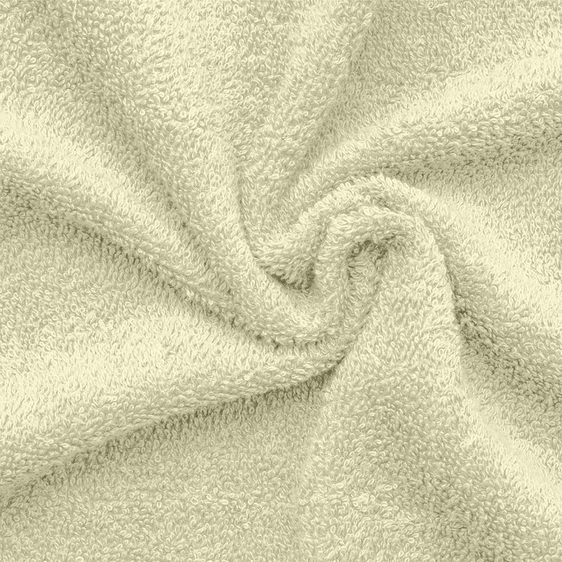 Princess Deyarco - - 3 Pcs Towel Set, Includes: Face (30x30cm), Hand (40x70cm) and Bath (70x140cm) Towels, Fabric: 100% Cotton Terry, Pattern: Ringspun, Color: Cream - Image 4