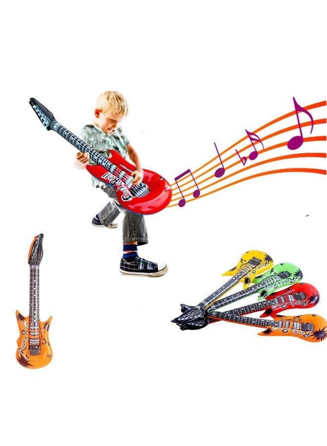 Decora 35 Inch Rock Star Inflatable Guitar Assorted Color for Children Party Accessories Inflatable Toys Pack of 6 - Image 5