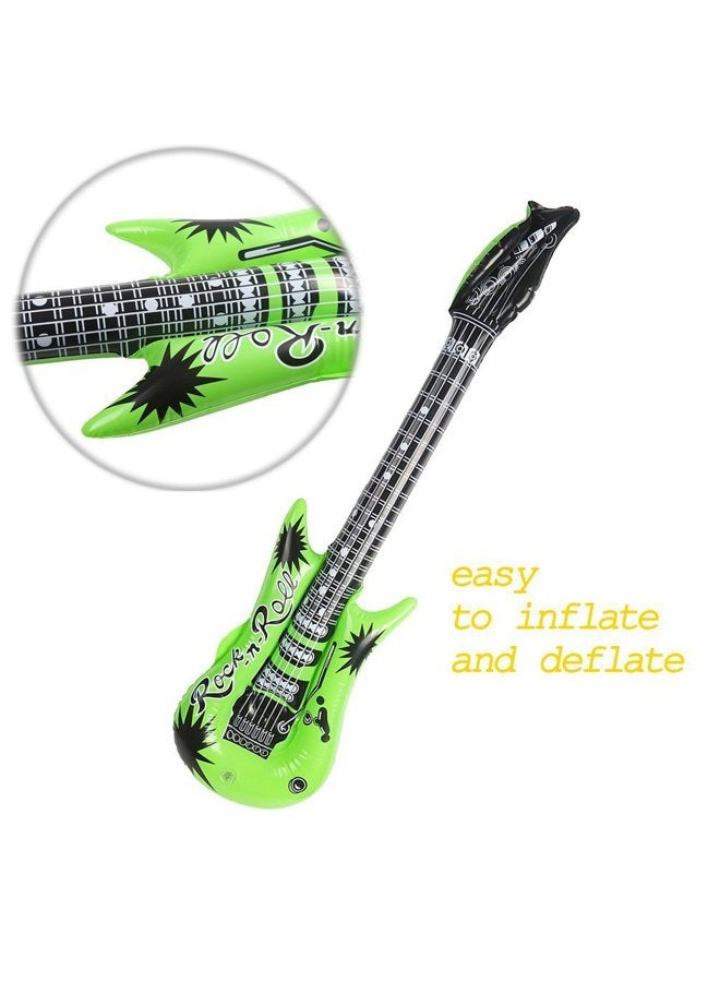 Decora 35 Inch Rock Star Inflatable Guitar Assorted Color for Children Party Accessories Inflatable Toys Pack of 6 - Image 3