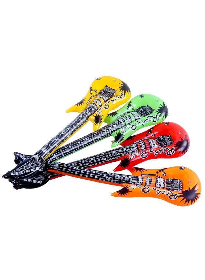 Decora 35 Inch Rock Star Inflatable Guitar Assorted Color for Children Party Accessories Inflatable Toys Pack of 6 - Image 2
