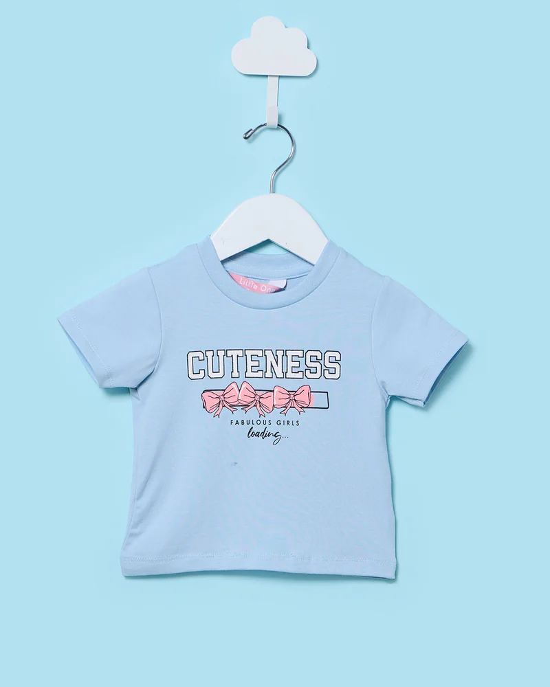 Redtag Infant Girls Blue and Pink 2 Piece Set