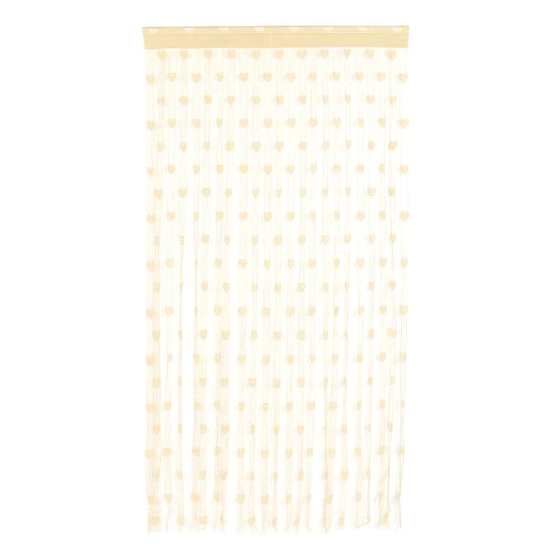 Indoor Curtain - Lightweight Lace Heart Pattern for Wall Decor, Ready to Install in Meters, Stylish Solution for Enhancing Room Ambience with High-Quality Materials (Yellow)