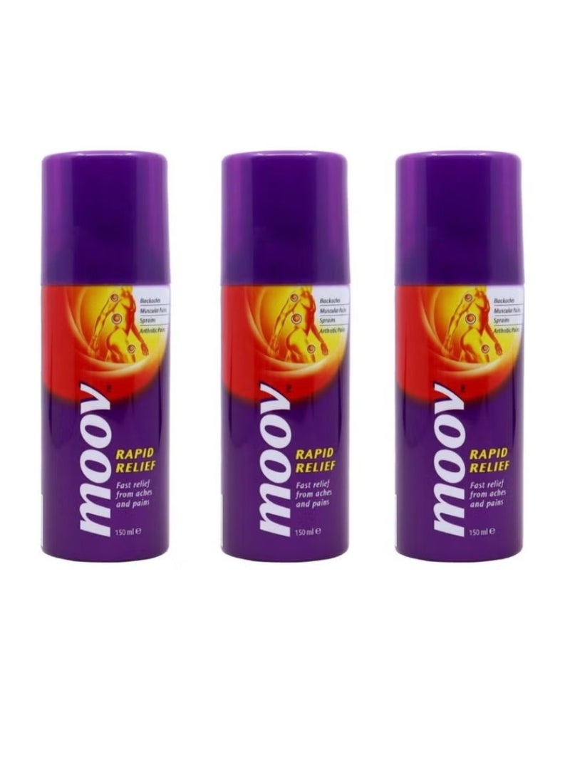 Moov Mov Fast Pain Relief Spray 150 ml Set of 3 - Image 2