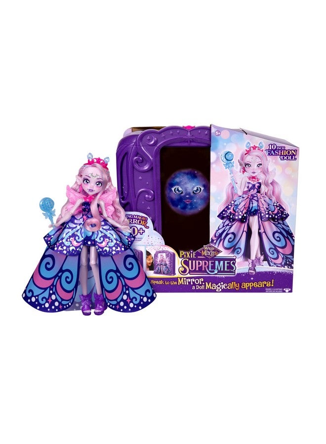 Magic Mixies Pixie Supremes Magic Mirror. Luna The Butterfly Pixie Supreme. Mix Magic Potion, Find Moonstone, Release to Reveal a Premium 10.5" Pixie Supreme Doll. 50+ Lights & Sounds. Fortune Teller - Image 1