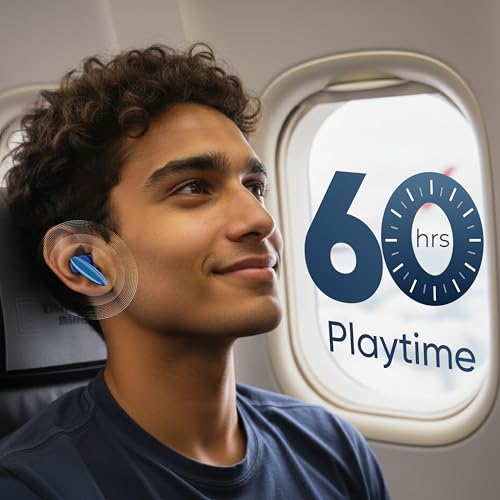 Mivi DuoPods Vibe | Dual Connectivity Ear Buds Wireless | Clear HD Calls | 5.3 Bluetooth Earphone Wireless | 13mm Drivers | 60 Hours Playtime | Made in India TWS Earbuds - Image 2