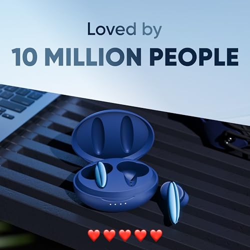 Mivi DuoPods Vibe | Dual Connectivity Ear Buds Wireless | Clear HD Calls | 5.3 Bluetooth Earphone Wireless | 13mm Drivers | 60 Hours Playtime | Made in India TWS Earbuds - Image 3