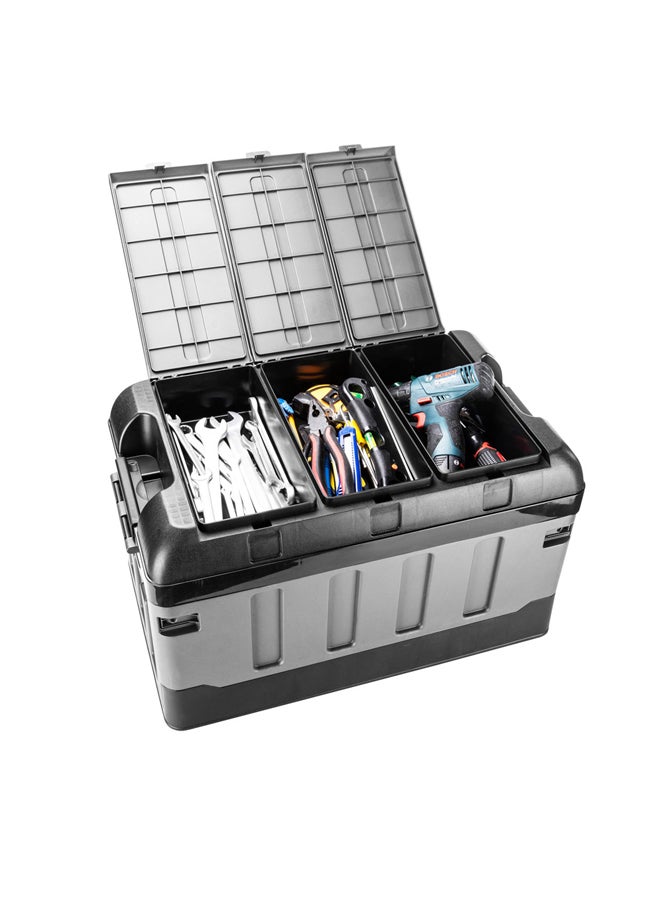 DPT Plastic Tool Box, Kit Box, Black*Gray, Size 57*33*34.5 Cm - Image 5