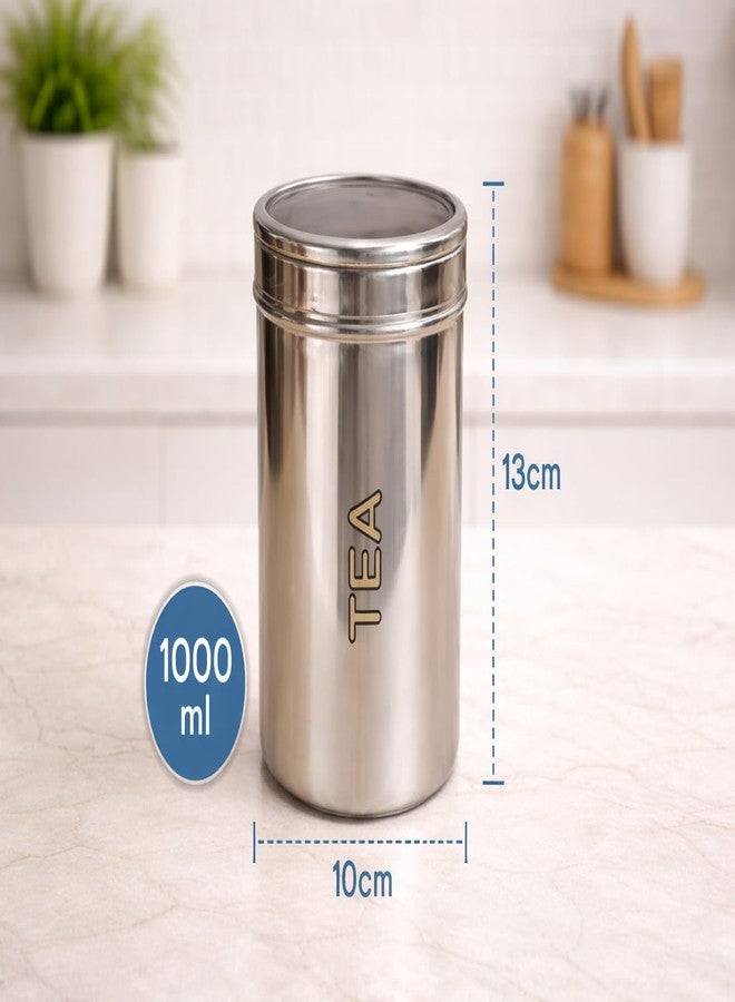 STEEPLE Tea Sugar Containers Set of 2| Tea & Sugar Canister| Steel Containers| Kitchen Containers - (Pack of 2) - Image 3