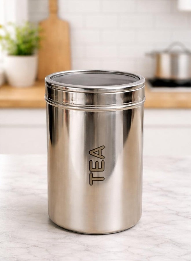 STEEPLE Tea Sugar Containers Set of 2| Tea & Sugar Canister| Steel Containers| Kitchen Containers - (Pack of 2) - Image 2