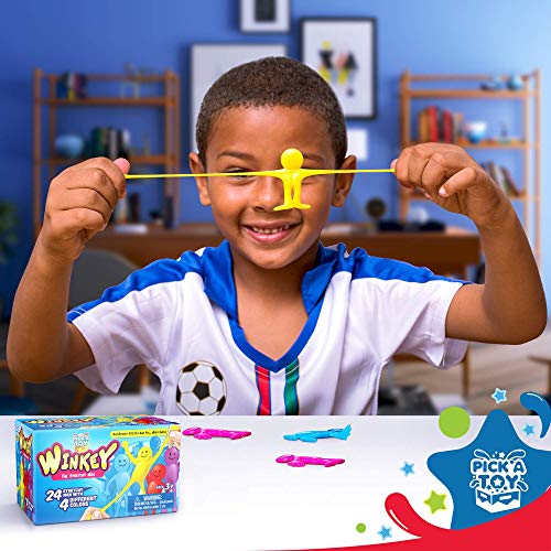 Pick A Toy Stretchy Happy Man Toy Party Favors: Bendy Toys Set of 24 - Perfect Stretchy Toys Small Prizes for Goody Bag Stuffers and Egg Fillers - Image 5