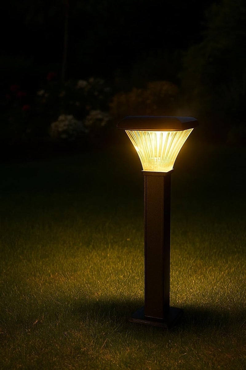 U.E LED Solar Garden Path Light, 69 cm Bollard Light with 3 Colour Modes, Waterproof Outdoor Lamp, Black - Image 4