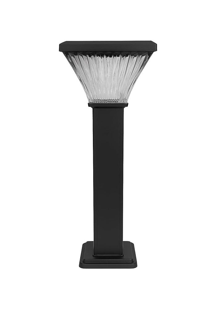 U.E LED Solar Garden Path Light, 69 cm Bollard Light with 3 Colour Modes, Waterproof Outdoor Lamp, Black - Image 1
