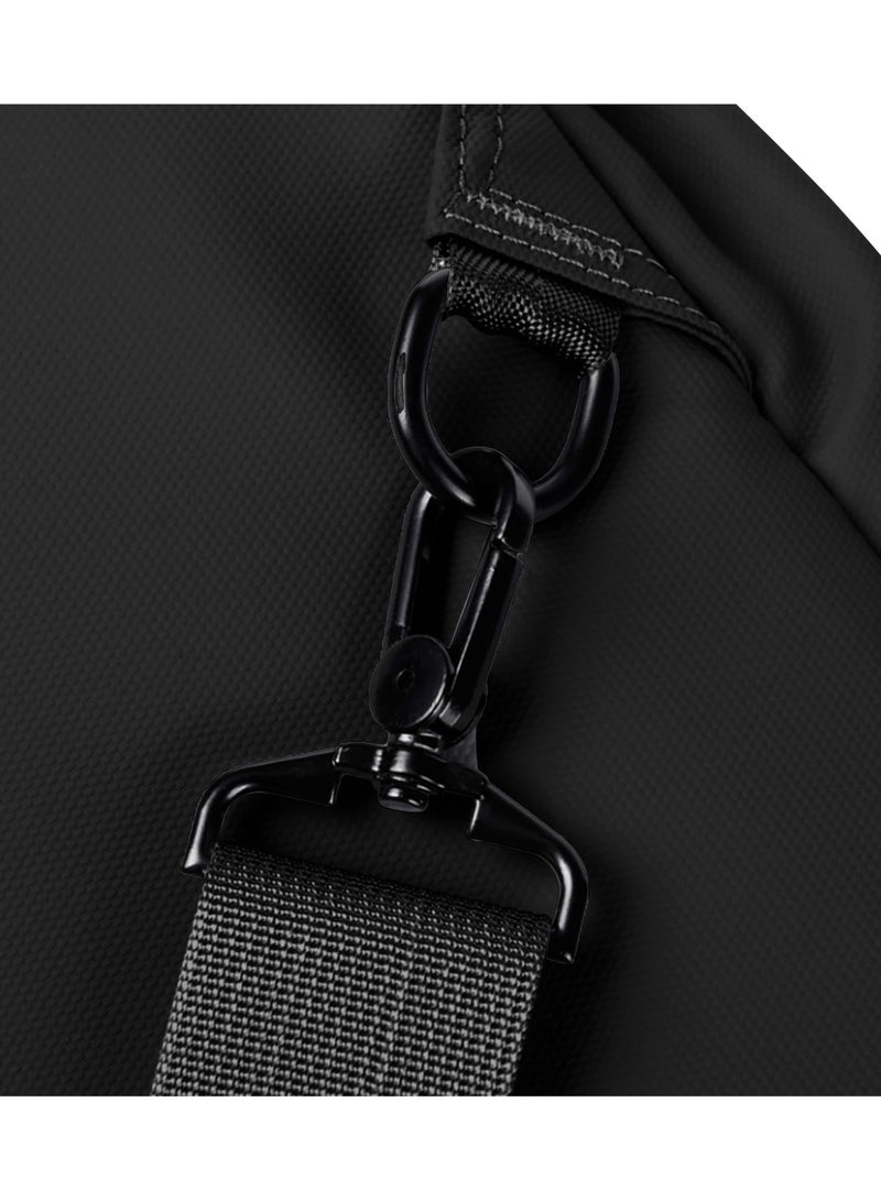 HIKE Premium Unisex Cross-body Bag Water Resistant Anti-Theft Unisex Sling bag with built in USB Port and Headphone Jack for Travel School College Business Shopping, HK8670-BLACK - Image 5