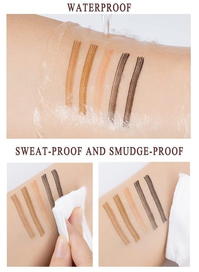 click2shop Clear Eyebrow Microblading Pen - Waterproof, Long-Lasting, Sweat Resistant, Flawless Natural Looking Brows with 4 Micro-Fork Tip, Stays on All Day (BLACK) - Image 2
