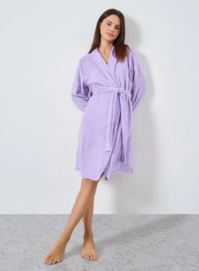 ستايلي روب فليس بياقة شال