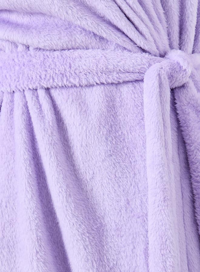 ستايلي روب فليس بياقة شال - Image 3