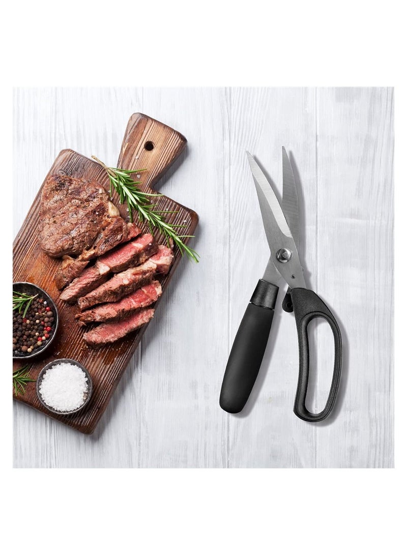 SYOSI Kitchen Shears, Kitchen Scissors Heavy Duty Poultry Shears All Purpose for Chicken Food Meat and Cooking Spring-loaded Handle - Image 5