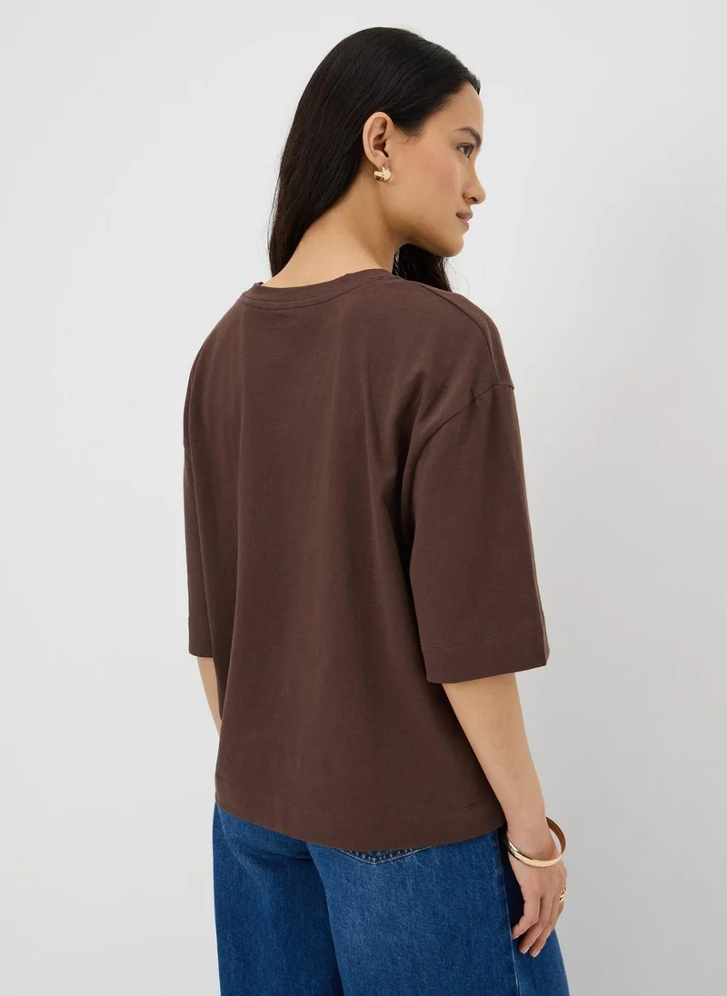 ماتلان Chocolate Brown Boxy T-Shirt