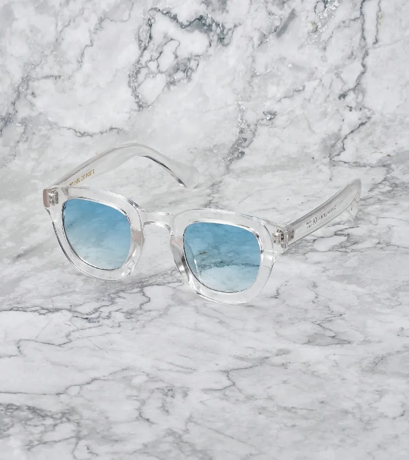 Explicit Poets Explicit Poets Unisex ROBIN Clear - Gradient Blue Stylish Sunglasses, 5EP8