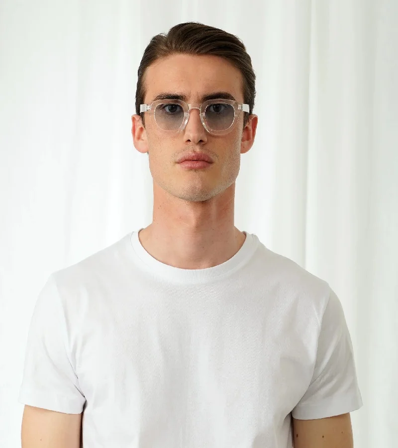 Explicit Poets Explicit Poets Unisex ROBIN Clear - Gradient Blue Stylish Sunglasses, 5EP8